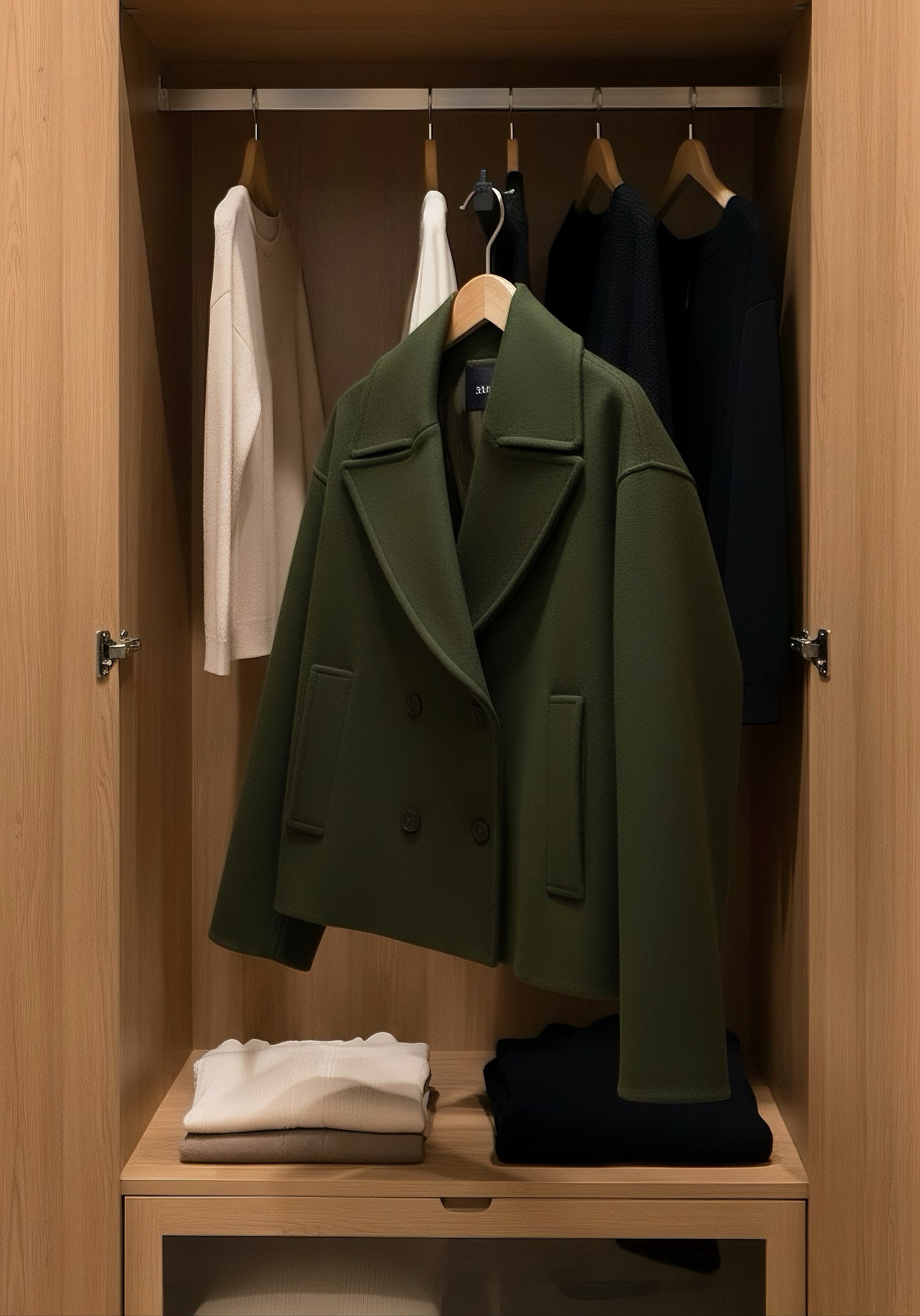 DNL WEAR — Military Green Cashmere Coat